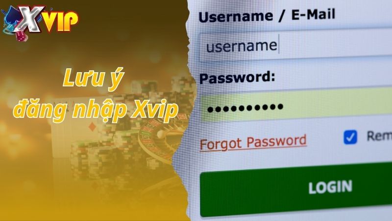 Khi đăng nhập tại Xvip cần chú ý gì?